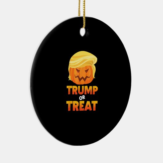 Trumpkin of Behandel Trumpkin Halloween kostuum Keramisch Ornament (Rechts)