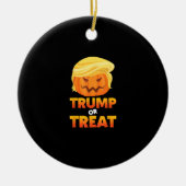 Trumpkin of Behandel Trumpkin Halloween kostuum Keramisch Ornament (Voorkant)