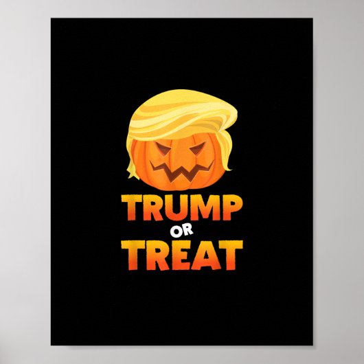 Trumpkin of Behandel Trumpkin Halloween kostuum Poster (Voorkant)