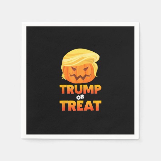 Trumpkin of Behandel Trumpkin Halloween kostuum Servet (Voorkant)