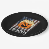 Trumpkin Patriotic Halloween Papieren Bordje (Gekanteld)