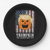 Trumpkin Patriotic Halloween Papieren Bordje (Voorkant)