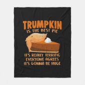 Trumpkin Pie Funny Design - Thanksgiving Party Hol Fleece Deken (Voorkant)