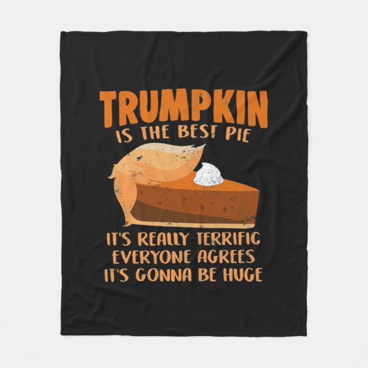Trumpkin Pie Funny Design - Thanksgiving Party Hol Fleece Deken (Voorkant)
