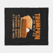 Trumpkin Pie Funny Design - Thanksgiving Party Hol Fleece Deken (Voorkant (Horizontaal))