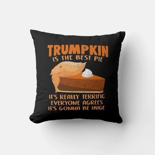 Trumpkin Pie Funny Design - Thanksgiving Party Hol Kussen (Voorkant)