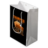 Trumpkin Pie Funny Design - Thanksgiving Party Hol Medium Cadeauzakje (Voorkant Gekanteld)