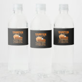 Trumpkin Pie Funny Design - Thanksgiving Party Hol Waterfles Etiket (Flessen)