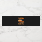 Trumpkin Pie Funny Design - Thanksgiving Party Hol Waterfles Etiket (Enkel label)