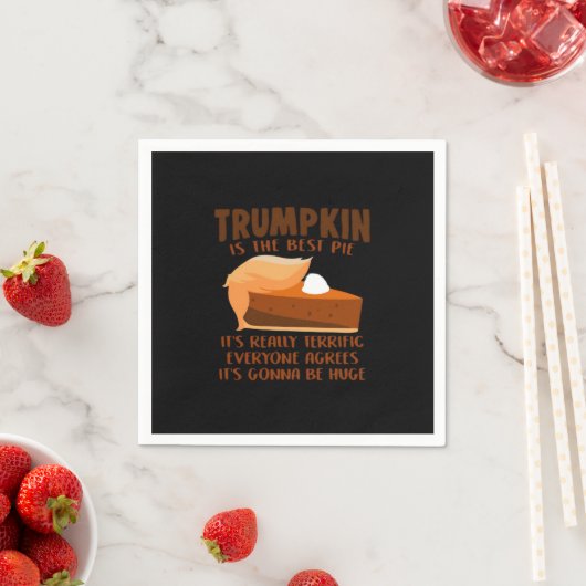 Trumpkin Pie Funny Thanksgiving Feestvakantie Servet (Insitu)