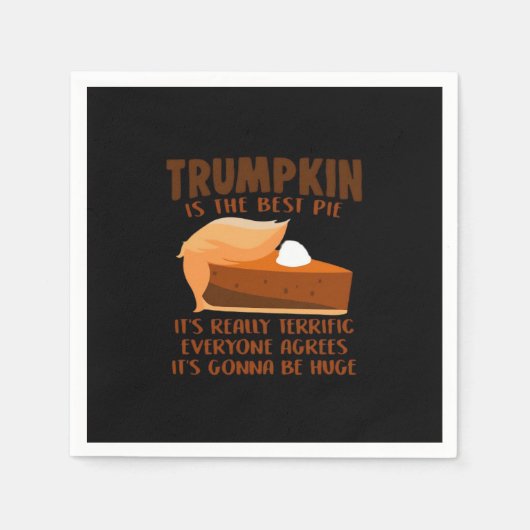 Trumpkin Pie Funny Thanksgiving Feestvakantie Servet (Voorkant)