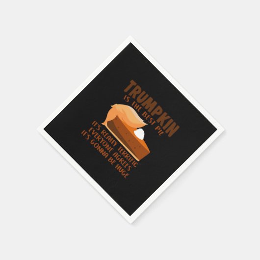 Trumpkin Pie Funny Thanksgiving Feestvakantie Servet (Hoek)