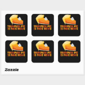 Trumpkin Pie Funny Thanksgiving Vierkante Sticker (Vel)