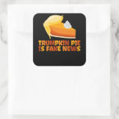Trumpkin Pie Funny Thanksgiving Vierkante Sticker (Tas)