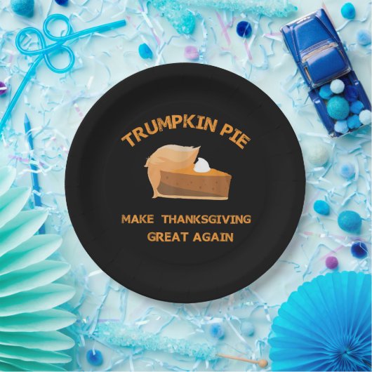 Trumpkin Pie maakt Thanksgiving weer geweldig Papieren Bordje (Feest)