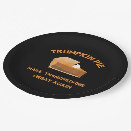 Trumpkin Pie maakt Thanksgiving weer geweldig Papieren Bordje (Gekanteld)