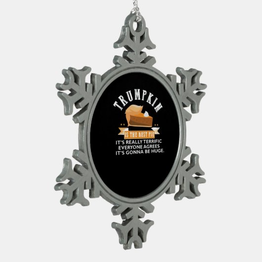 Trumpkin Pie Make Thanksgiving Great Again Gift Me Tin Sneeuwvlok Ornament (Links)