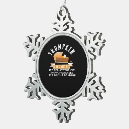 Trumpkin Pie Make Thanksgiving Great Again Gift Me Tin Sneeuwvlok Ornament (Rechts)