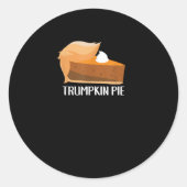 Trumpkin Pie Pumpkin Funny Thanksgiving Ronde Sticker (Voorkant)