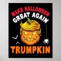 Trumpkin Pompoen Gezicht Maak Halloween Groot Agai