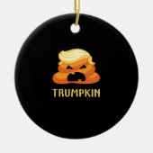 Trumpkin Poop Grappig Halloween Keramisch Ornament (Voorkant)