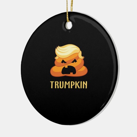 Trumpkin Poop Grappig Halloween Keramisch Ornament (Links)