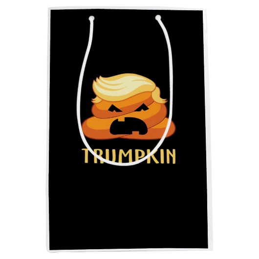 Trumpkin Poop Grappig Halloween Medium Cadeauzakje (Voorkant)