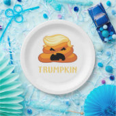 Trumpkin Poop Grappig Halloween Papieren Bordje (Feest)