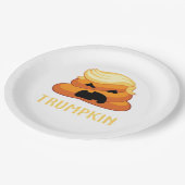 Trumpkin Poop Grappig Halloween Papieren Bordje (Gekanteld)
