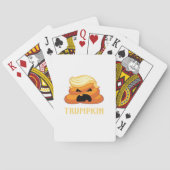 Trumpkin Poop Grappig Halloween Pokerkaarten (Achterkant)