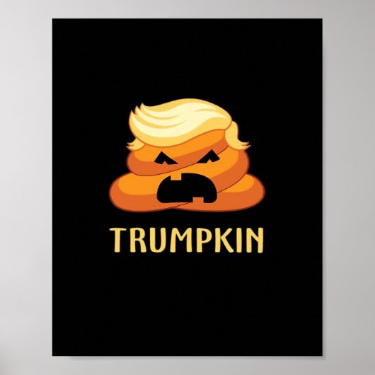 Trumpkin Poop Grappig Halloween Poster (Voorkant)