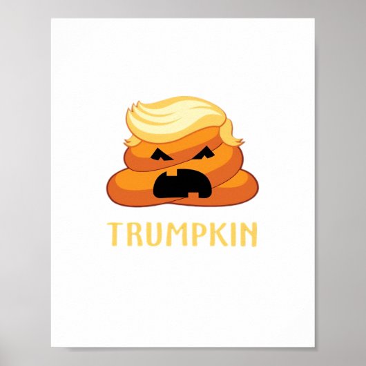 Trumpkin Poop Grappig Halloween Poster (Voorkant)
