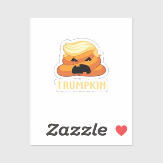 Trumpkin Poop Grappig Halloween Sticker (Vel)