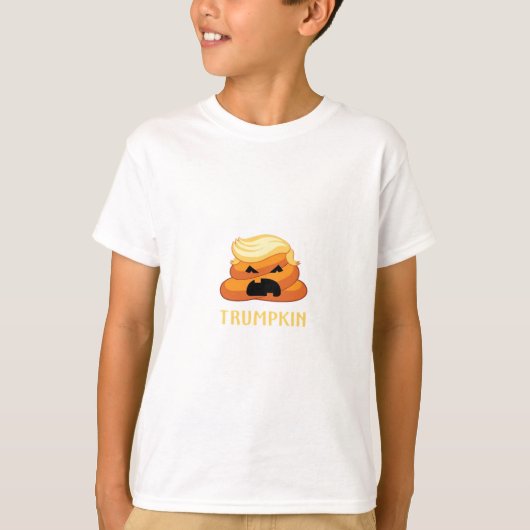 Trumpkin Poop Grappig Halloween T-shirt (Voorkant)