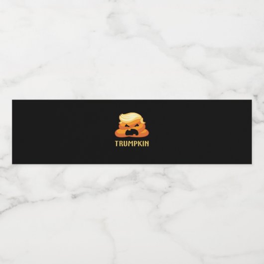 Trumpkin Poop Grappig Halloween Waterfles Etiket (Enkel label)