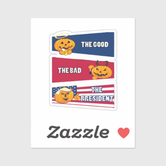Trumpkin President Halloween Sticker (Vel)