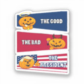 Trumpkin President Halloween Sticker (Voorkant)