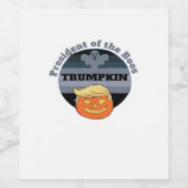 Trumpkin, President van de boeken Halloween Wijn Etiket (Enkel label)