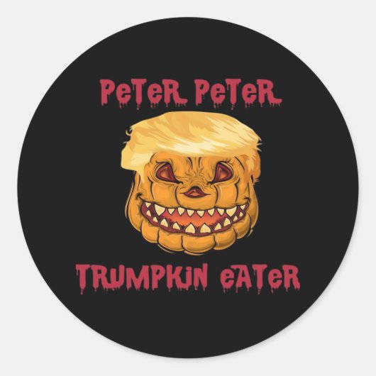 Trumpkin Pumpkin Eater Classic Ronde Sticker (Voorkant)