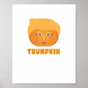 Trumpkin Pumpkin Grappig Halloween Design Classic Poster