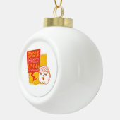 Trumpkin Pumpkin Grappig Halloween Quote Keramische Bal Ornament (Rechts)