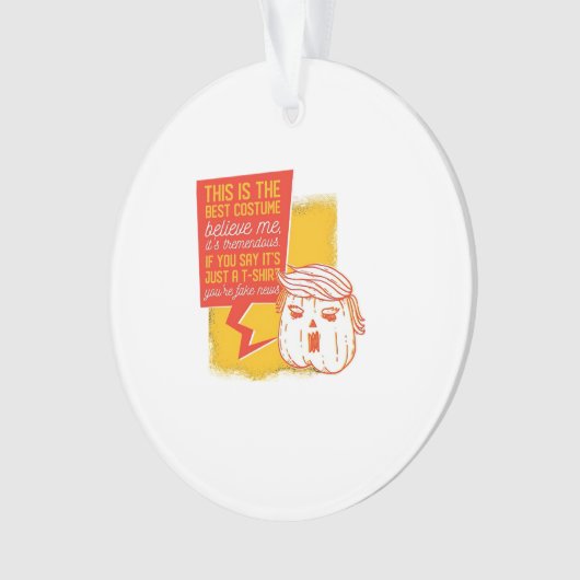 Trumpkin Pumpkin Grappig Halloween Quote Ornament (voorkant)