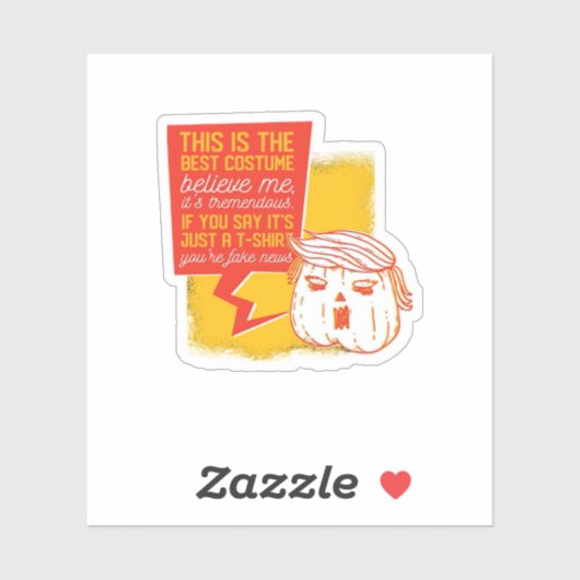 Trumpkin Pumpkin Grappig Halloween Quote Sticker (Vel)