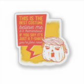 Trumpkin Pumpkin Grappig Halloween Quote Sticker (Voorkant)