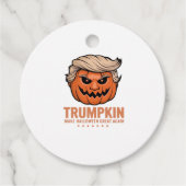 Trumpkin Pumpkin, Halloween Classic Bedankjes Labels (Voorkant)