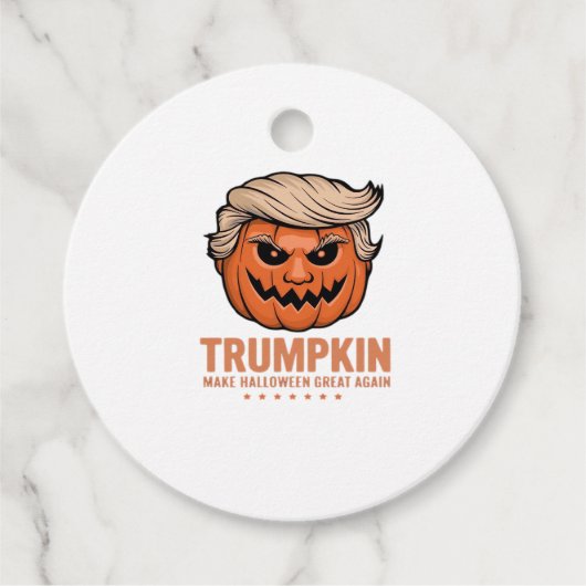 Trumpkin Pumpkin, Halloween Classic Bedankjes Labels (Voorkant)