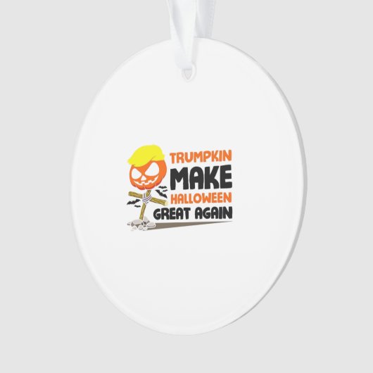 Trumpkin Pumpkin Halloween Classic Ornament (voorkant)