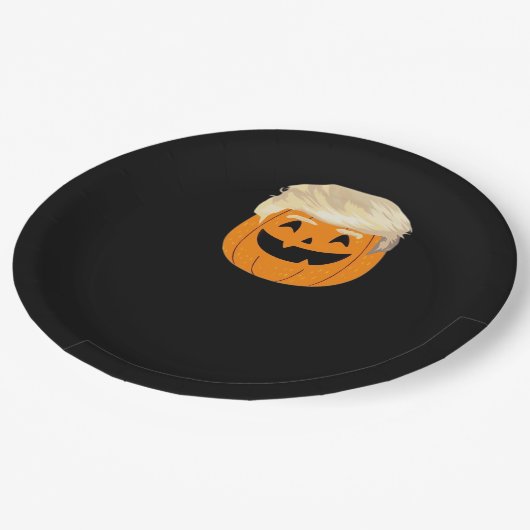 Trumpkin Pumpkin Halloween Classic Papieren Bordje (Gekanteld)