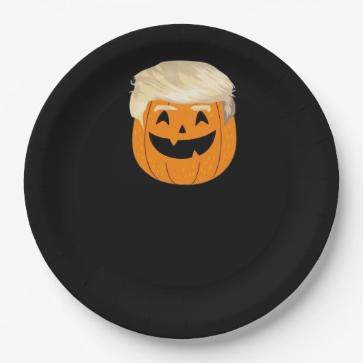 Trumpkin Pumpkin Halloween Classic Papieren Bordje (Voorkant)