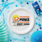Trumpkin Pumpkin Halloween Classic Papieren Bordje (Feest)